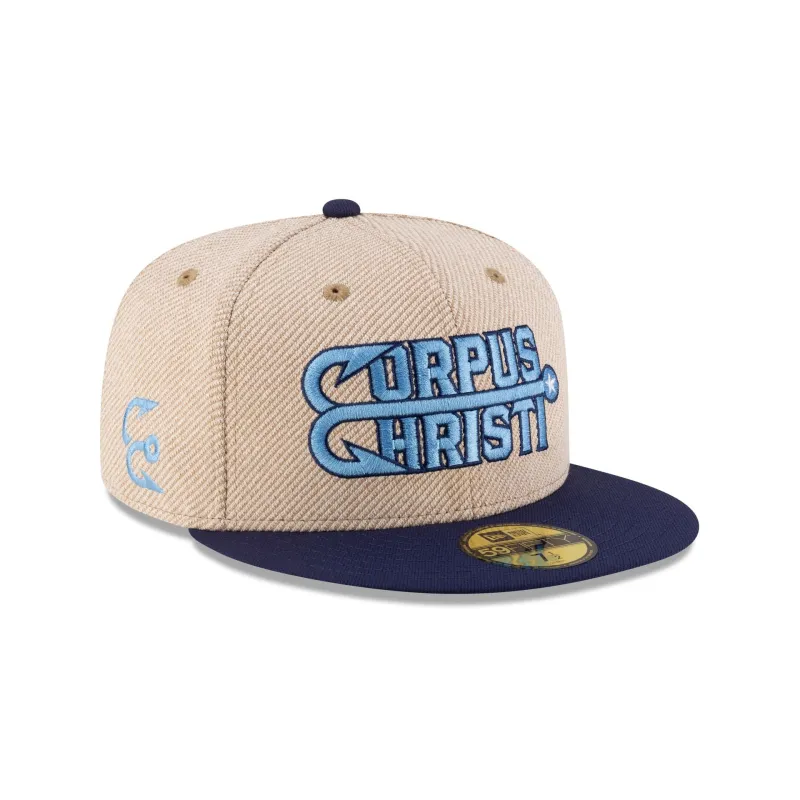 Corpus Cristi Hooks Terry Heather Tan 59FIFTY Fitted Hat sold by New Era