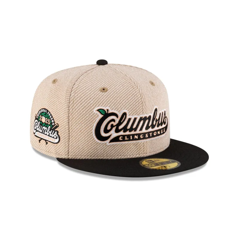 Columbus Clingstones Terry Heather Tan 59FIFTY Fitted Hat sold by New Era