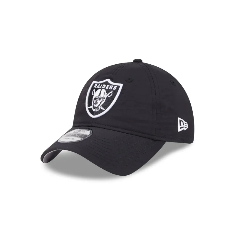 Las Vegas Raiders Everyday Nylon Black 9TWENTY Adjustable Hat sold by New Era