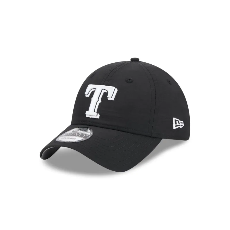 Texas Rangers Everyday Nylon Black 9TWENTY Adjustable Hat sold by New Era