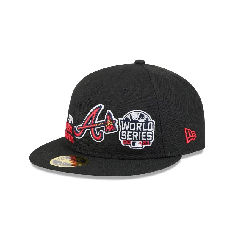 Atlanta Braves Championship Pack Retro Crown 59FIFTY Fitted Hat sold by New Era