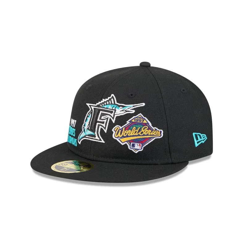 Miami Marlins Championship Pack Retro Crown 59FIFTY Fitted Hat sold by New Era
