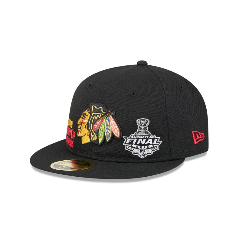 Chicago Blackhawks Championship Pack Retro Crown 59FIFTY Fitted Hat sold by New Era