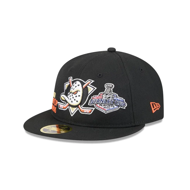 Anaheim Ducks Championship Pack Retro Crown 59FIFTY Fitted Hat sold by New Era