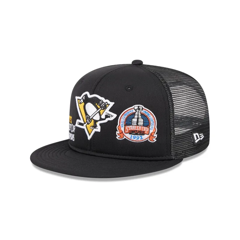 Pittsburgh Penguins Championship Pack 9FIFTY Trucker Hat sold by New Era