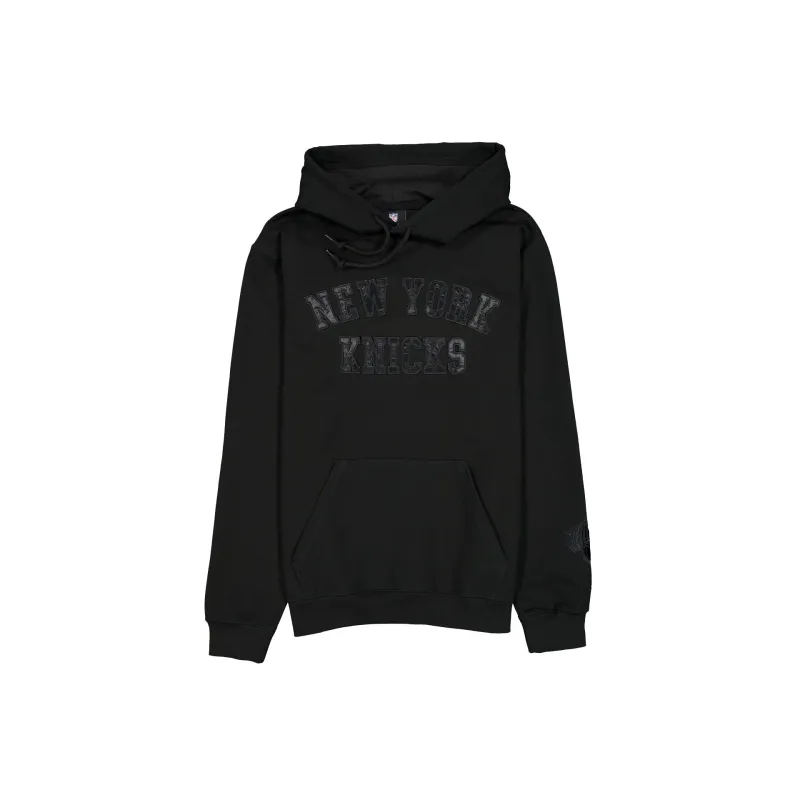 New York Knicks Black on Black Logo Select Hoodie sold by New Era