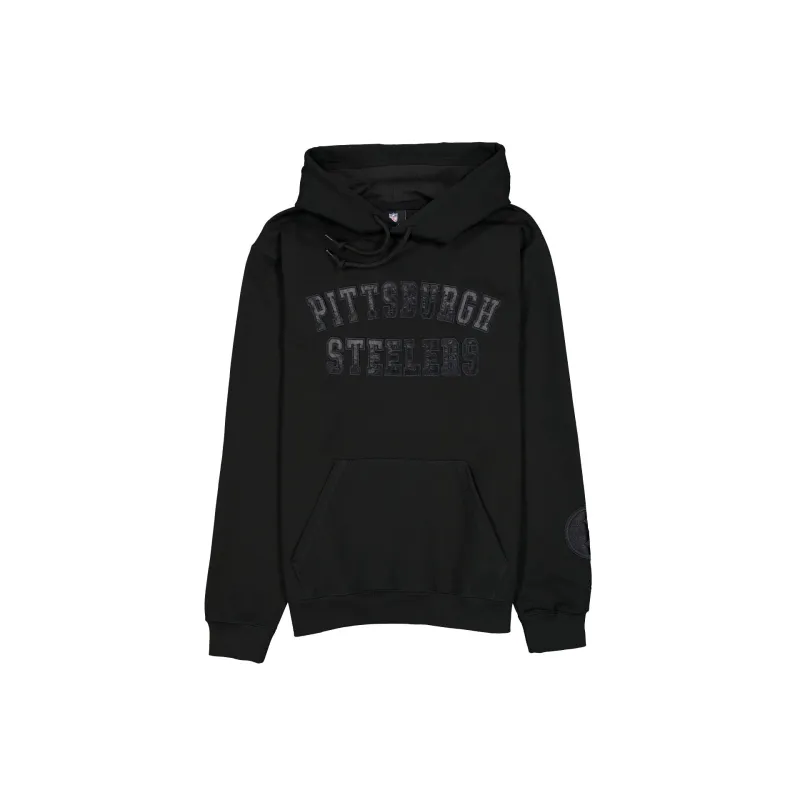 Pittsburgh Steelers Black on Black Logo Select Hoodie sold by New Era