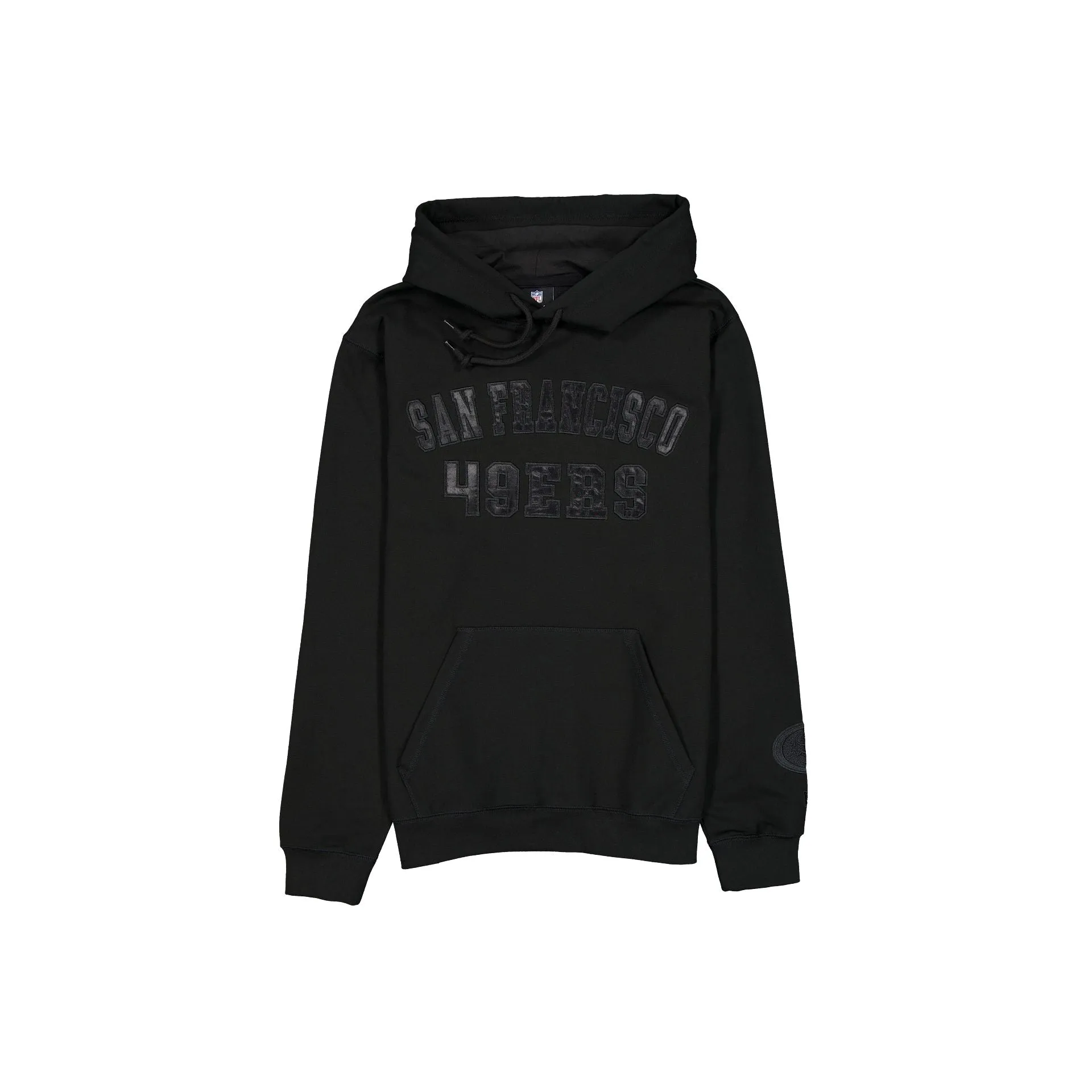 San Francisco 49ers Black on Black Logo Select Hoodie sold by New Era