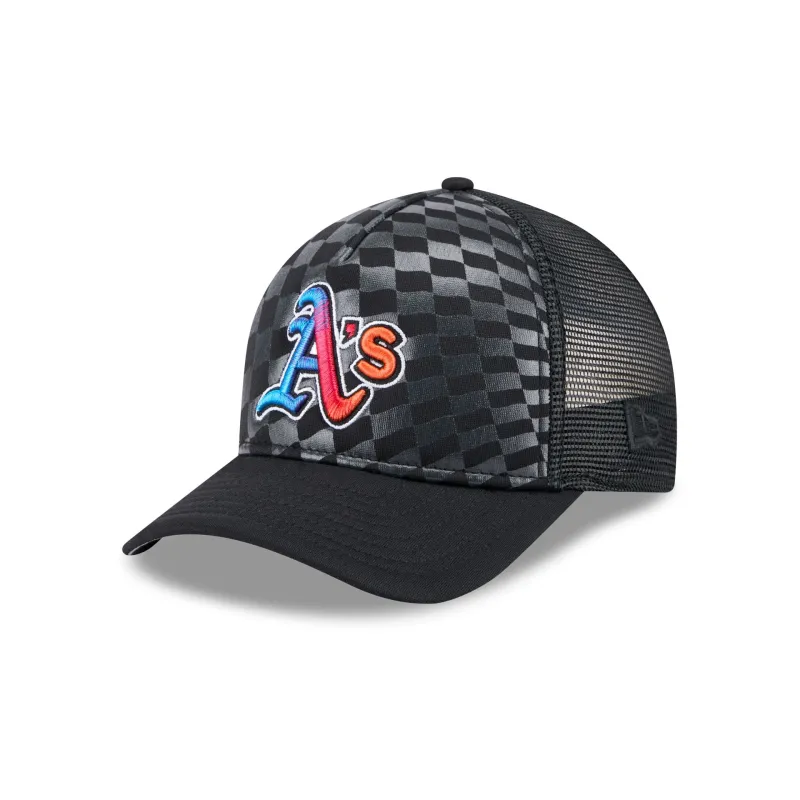 Athletics Gradient Raceway 9FORTY M-Crown A-Frame Trucker Hat sold by New Era