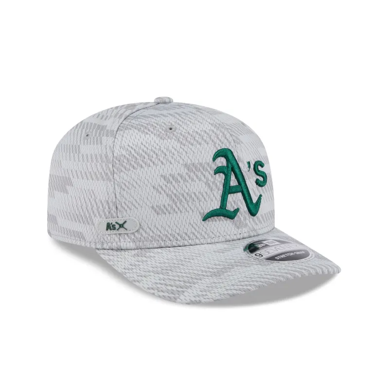 Athletics 2025 Clubhouse Gray 9SEVENTY Stretch-Snap Hat sold by New Era