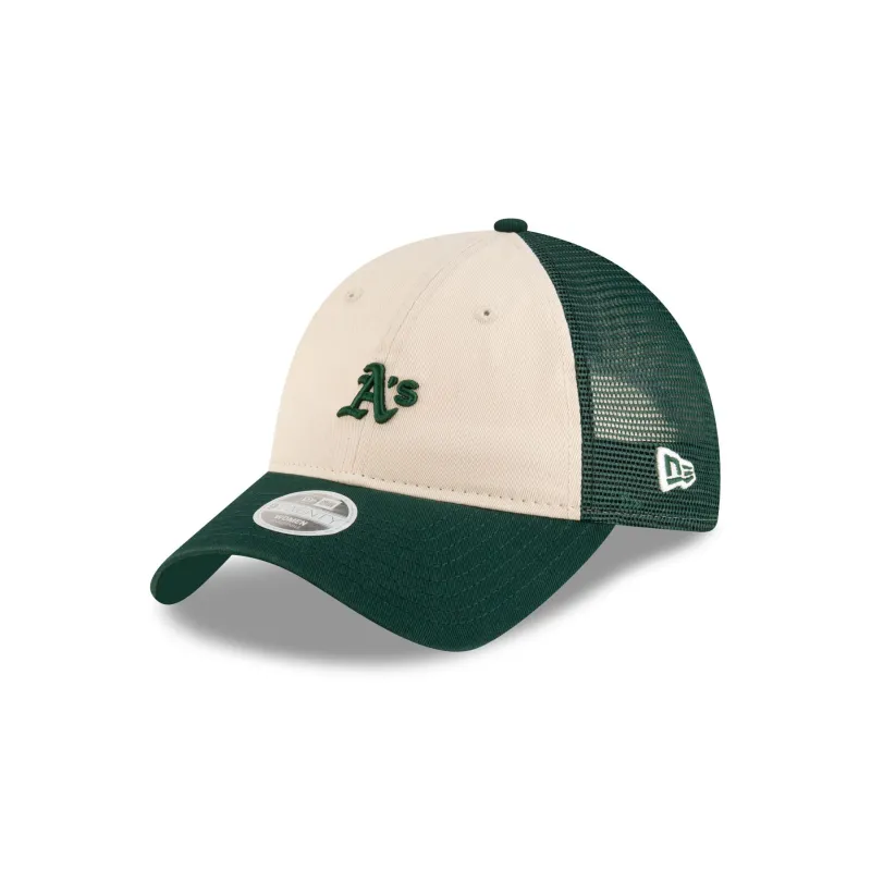 Athletics Women's Dark Green 9TWENTY Trucker Hat sold by New Era