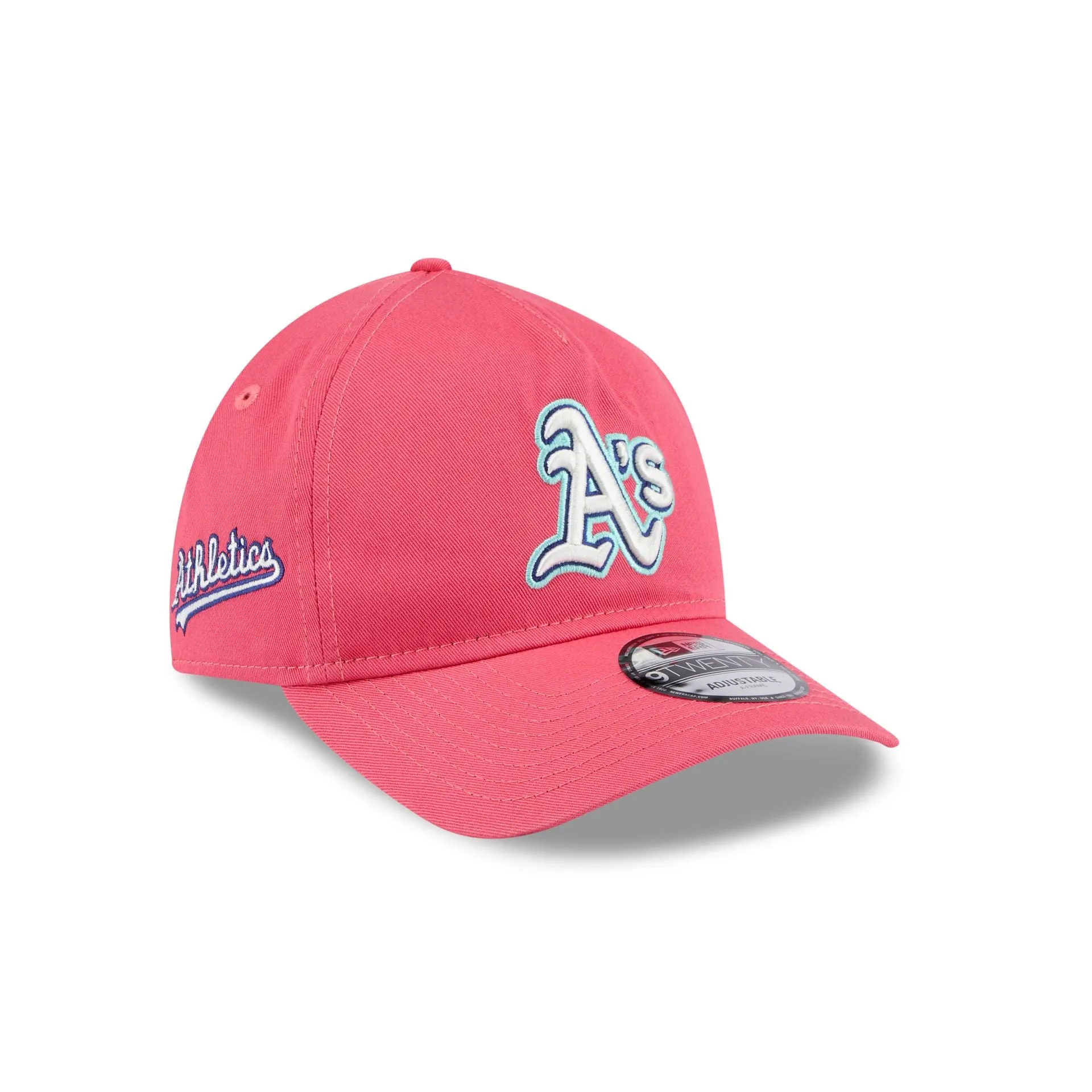 Athletics Coral 9TWENTY A-Frame Adjustable Hat sold by New Era