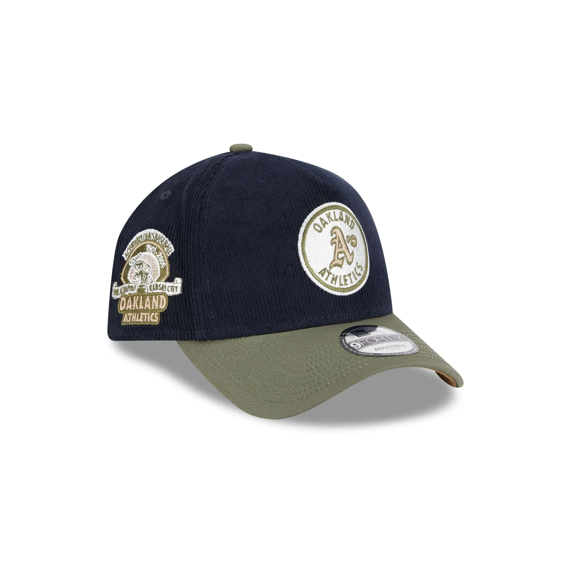 Athletics Navy 9FORTY A-Frame Snapback Hat sold by New Era