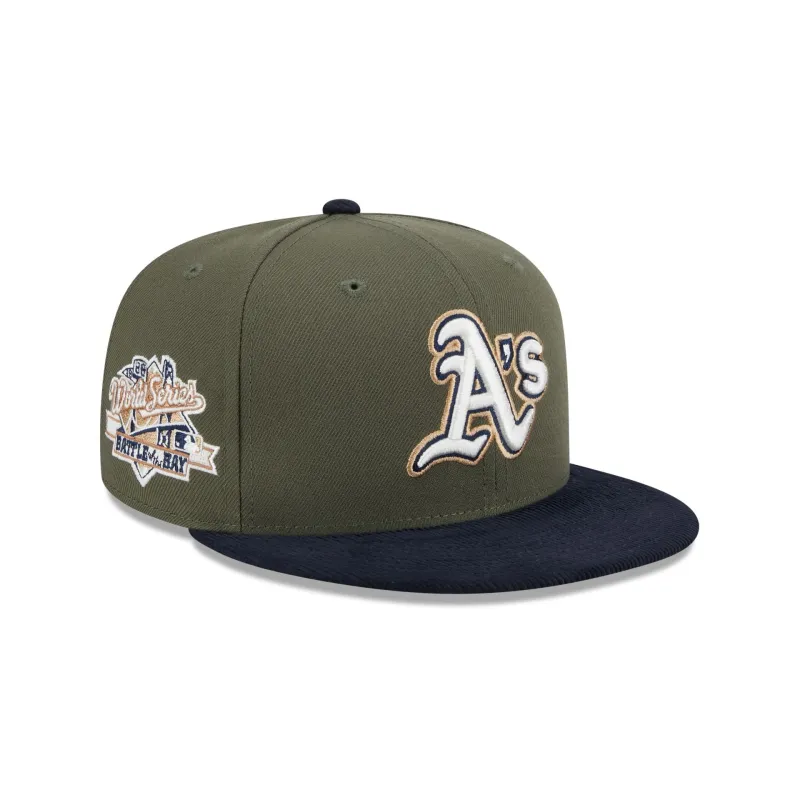 Athletics Olive Green 59FIFTY Fitted Hat sold by New Era