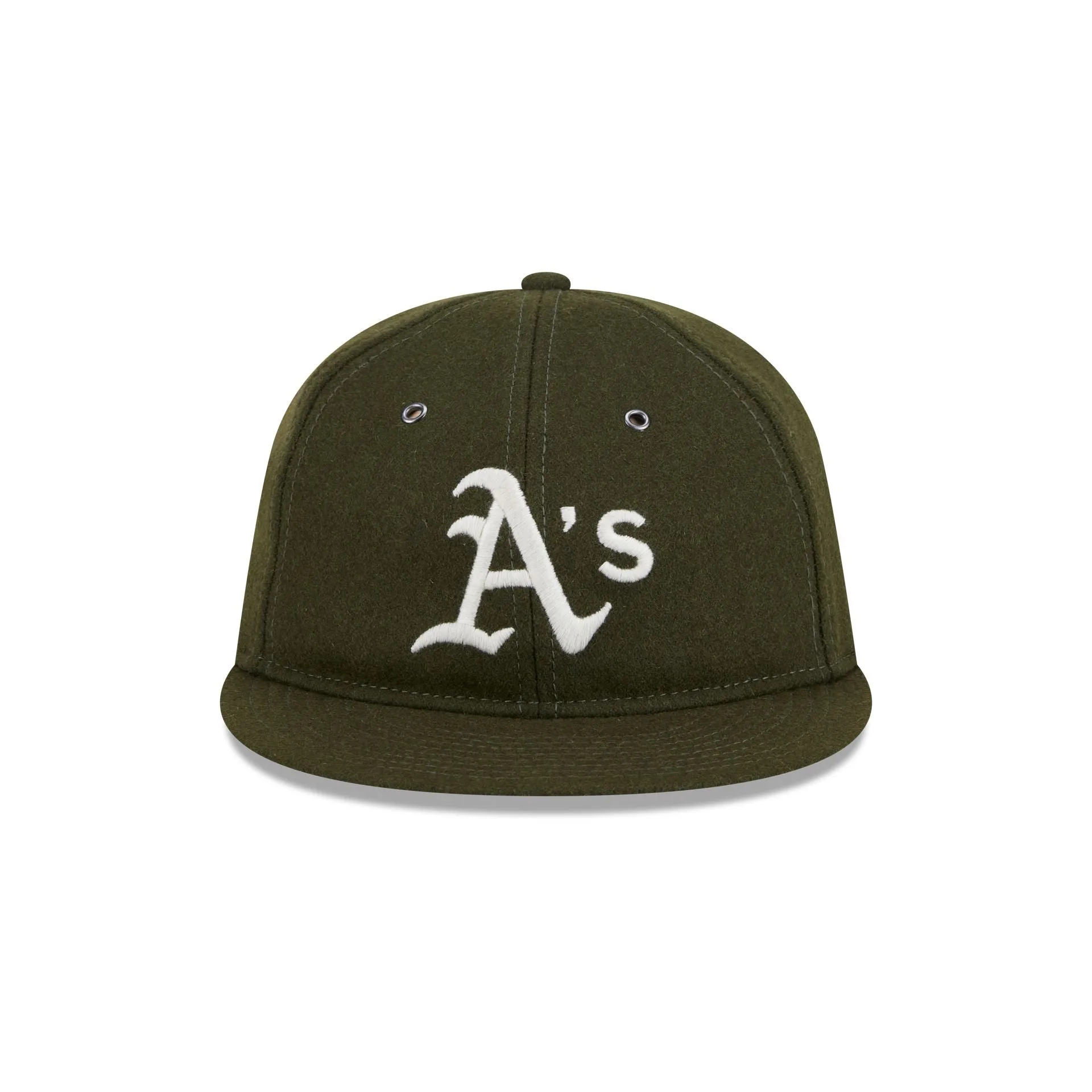 Athletics New Olive Wool Retro Crown 59FIFTY Fitted Hat sold by New Era product image thumbnail 2