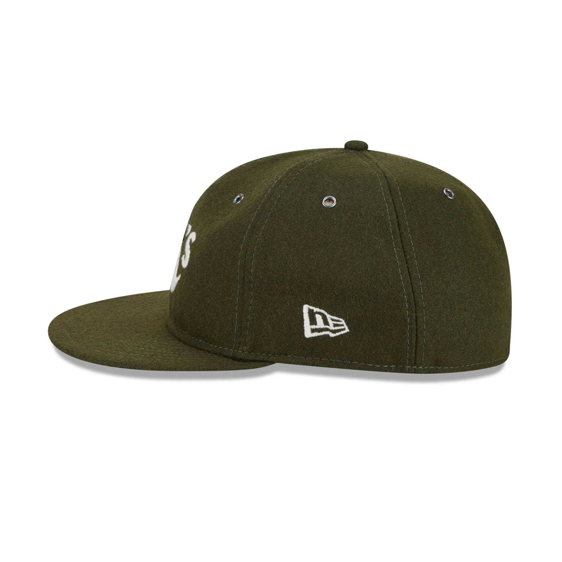 Athletics New Olive Wool Retro Crown 59FIFTY Fitted Hat sold by New Era product image thumbnail 4
