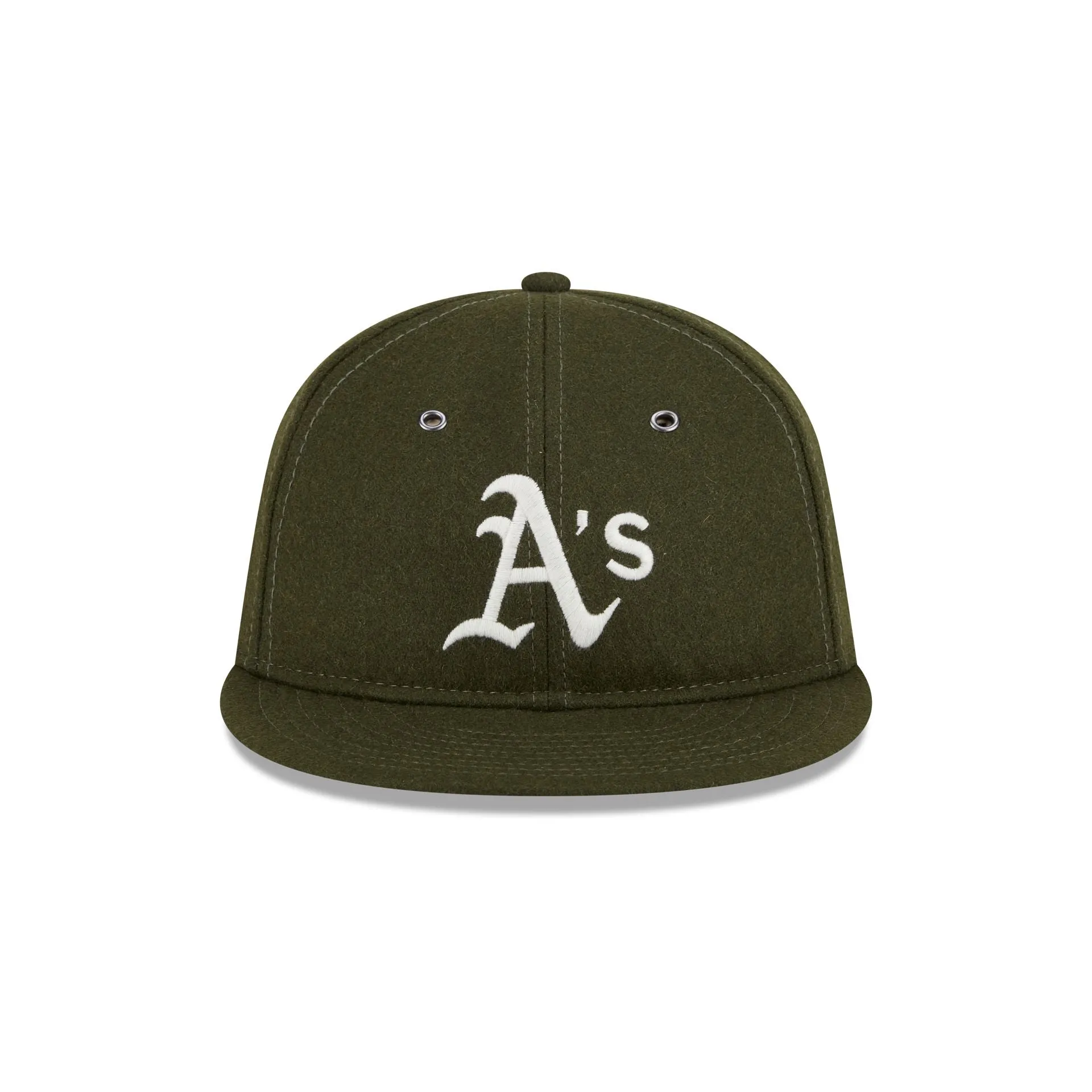Athletics New Olive Wool Retro Crown 9FIFTY Adjustable Hat sold by New Era product image thumbnail 2