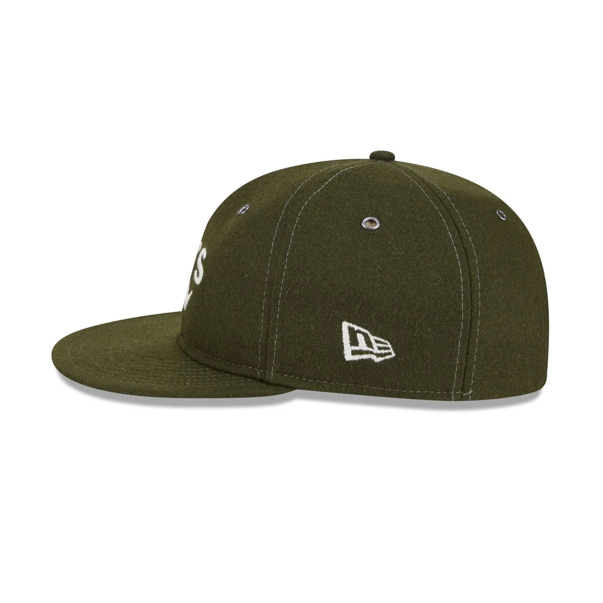 Athletics New Olive Wool Retro Crown 9FIFTY Adjustable Hat sold by New Era product image thumbnail 4