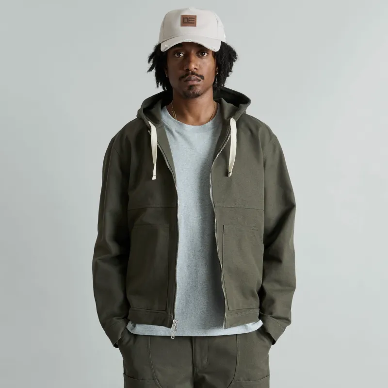 Forge Dusty Charcoal Hooded Work Jacket sold by New Era
