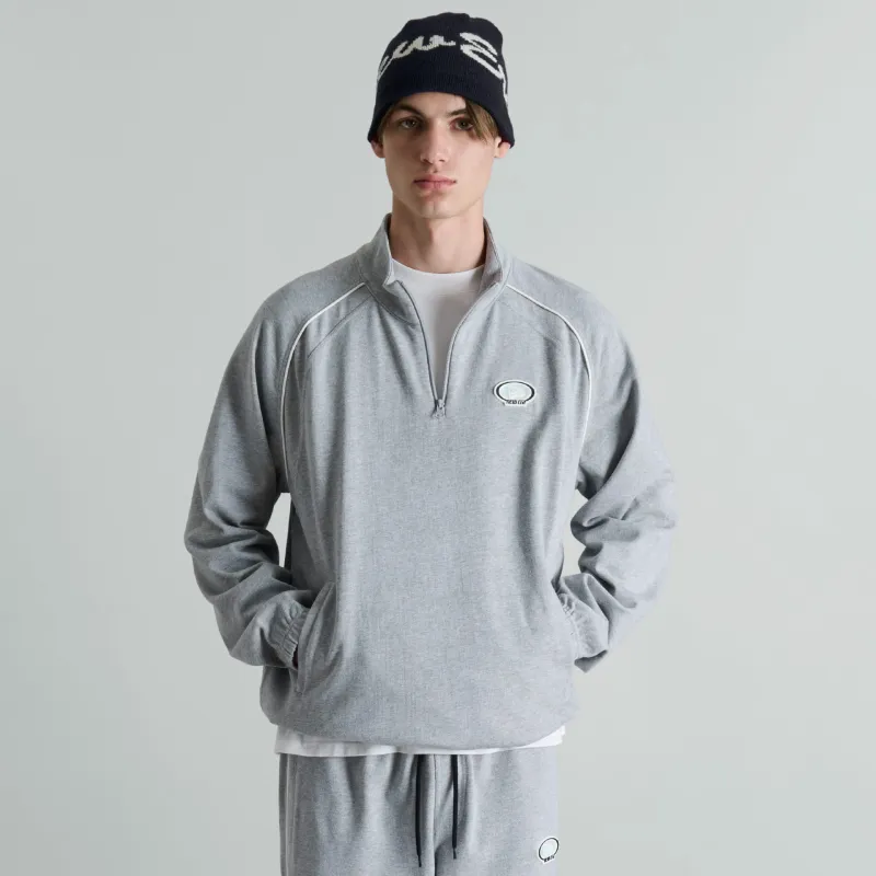 Shoreline Heather Gray Half-Zip Pullover sold by New Era