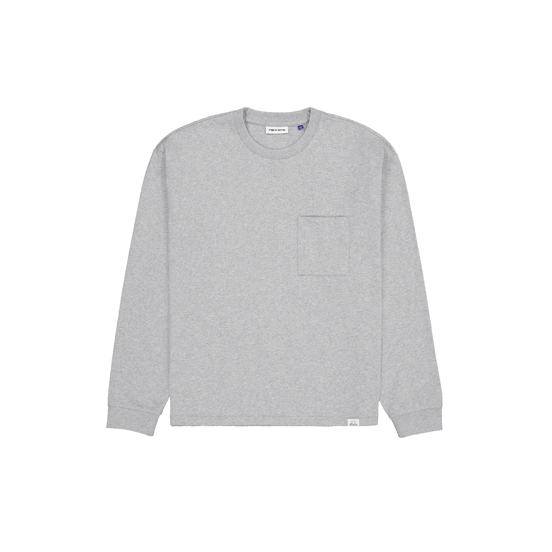 Aurora Heather Gray Long Sleeve Pocket T-Shirt sold by New Era
