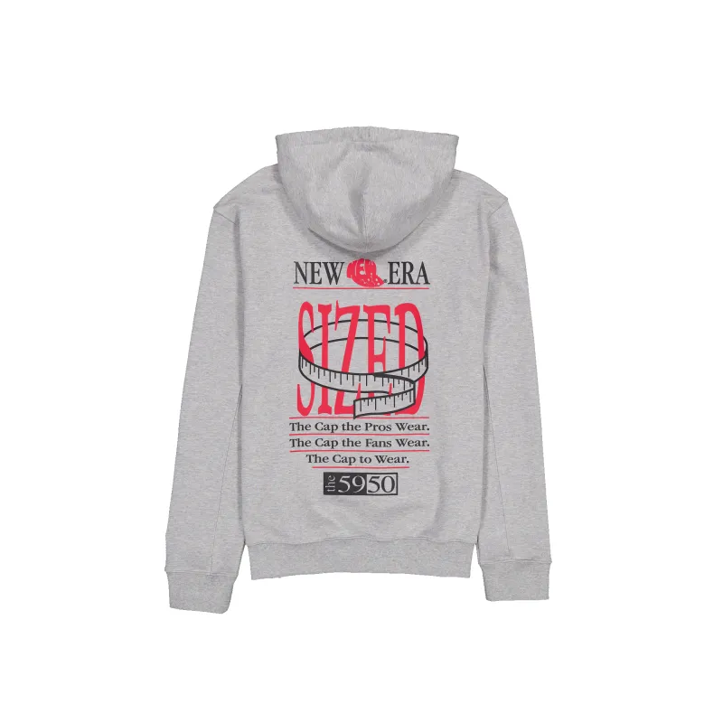 Sized Graphic Heather Gray Hoodie sold by New Era