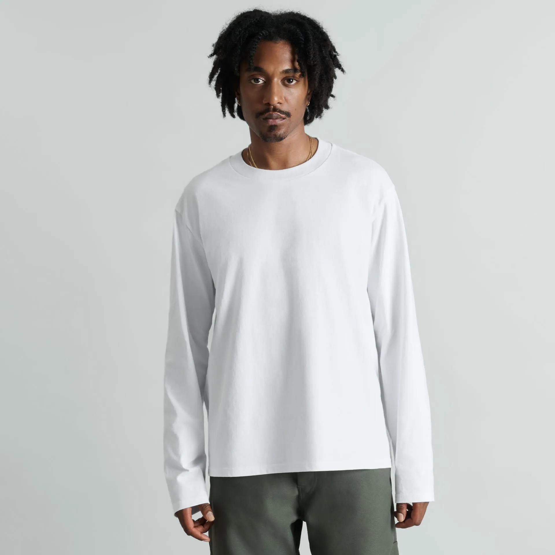 Erhardt White Long Sleeve T-Shirt sold by New Era