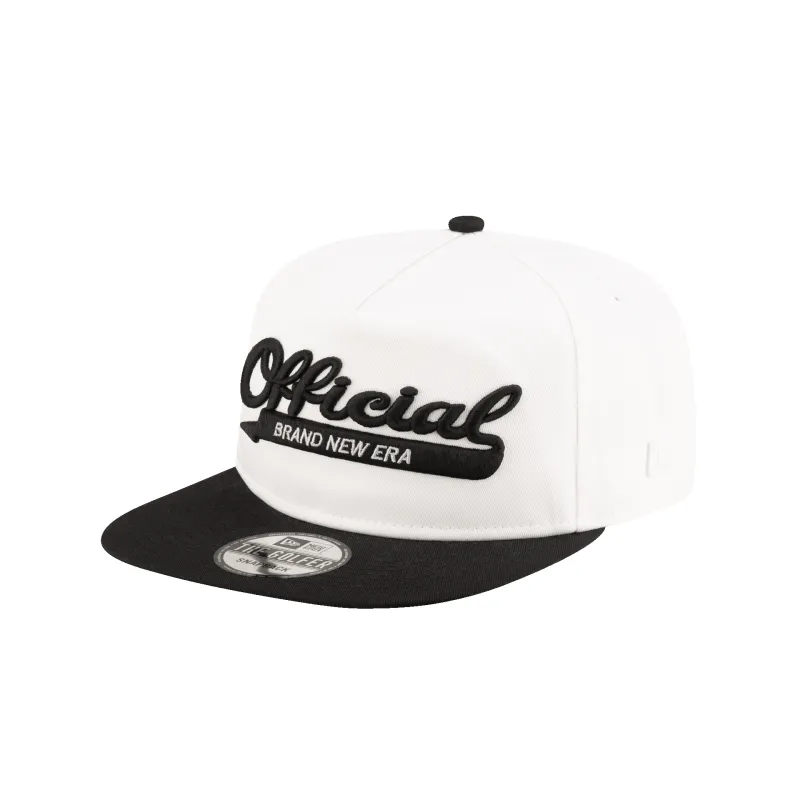 Official College White Golfer Snapback Hat sold by New Era