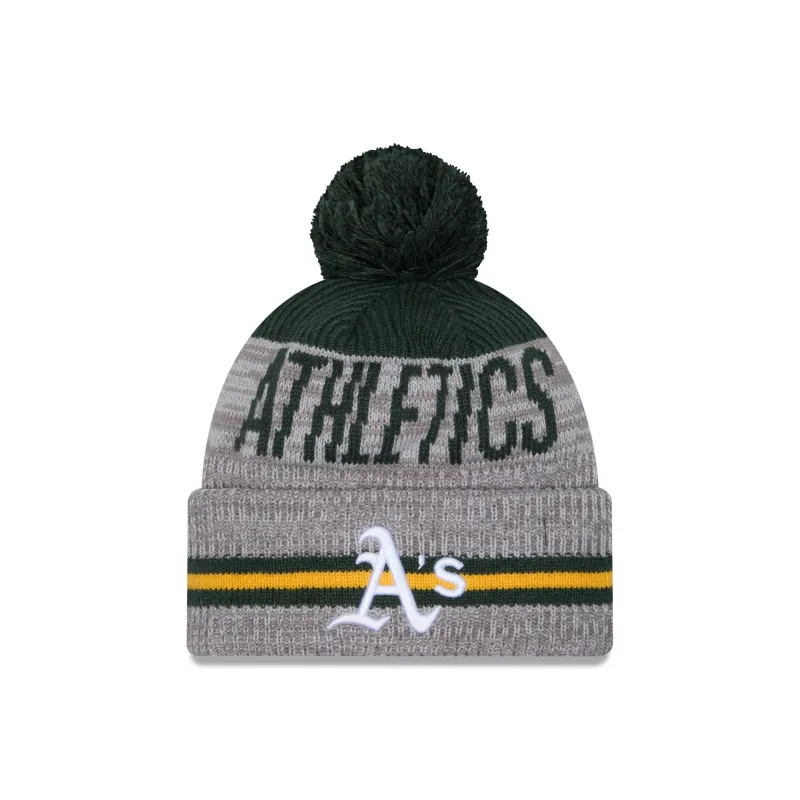 Athletics Runner Pom Knit Hat sold by New Era