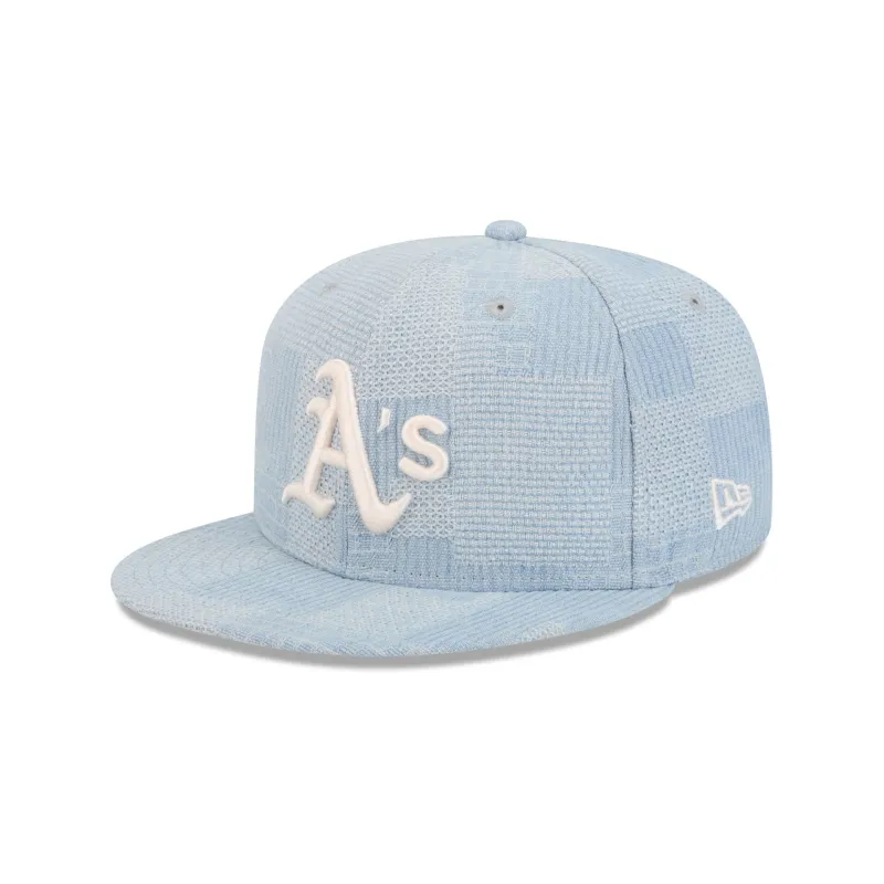 Athletics Denim Patchwork 9FIFTY Snapback Hat sold by New Era