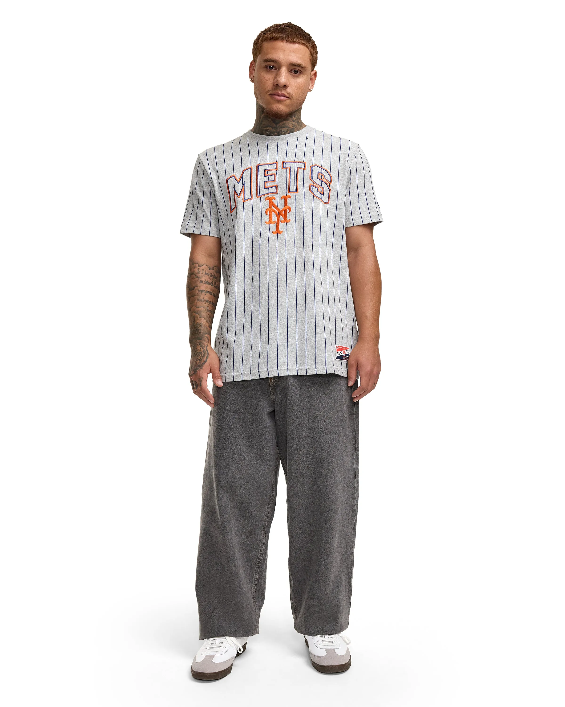 Athletics Throwback Gray Pinstripe T-Shirt sold by New Era product image thumbnail 4