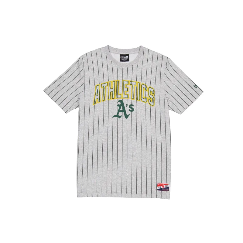 Athletics Throwback Gray Pinstripe T-Shirt sold by New Era