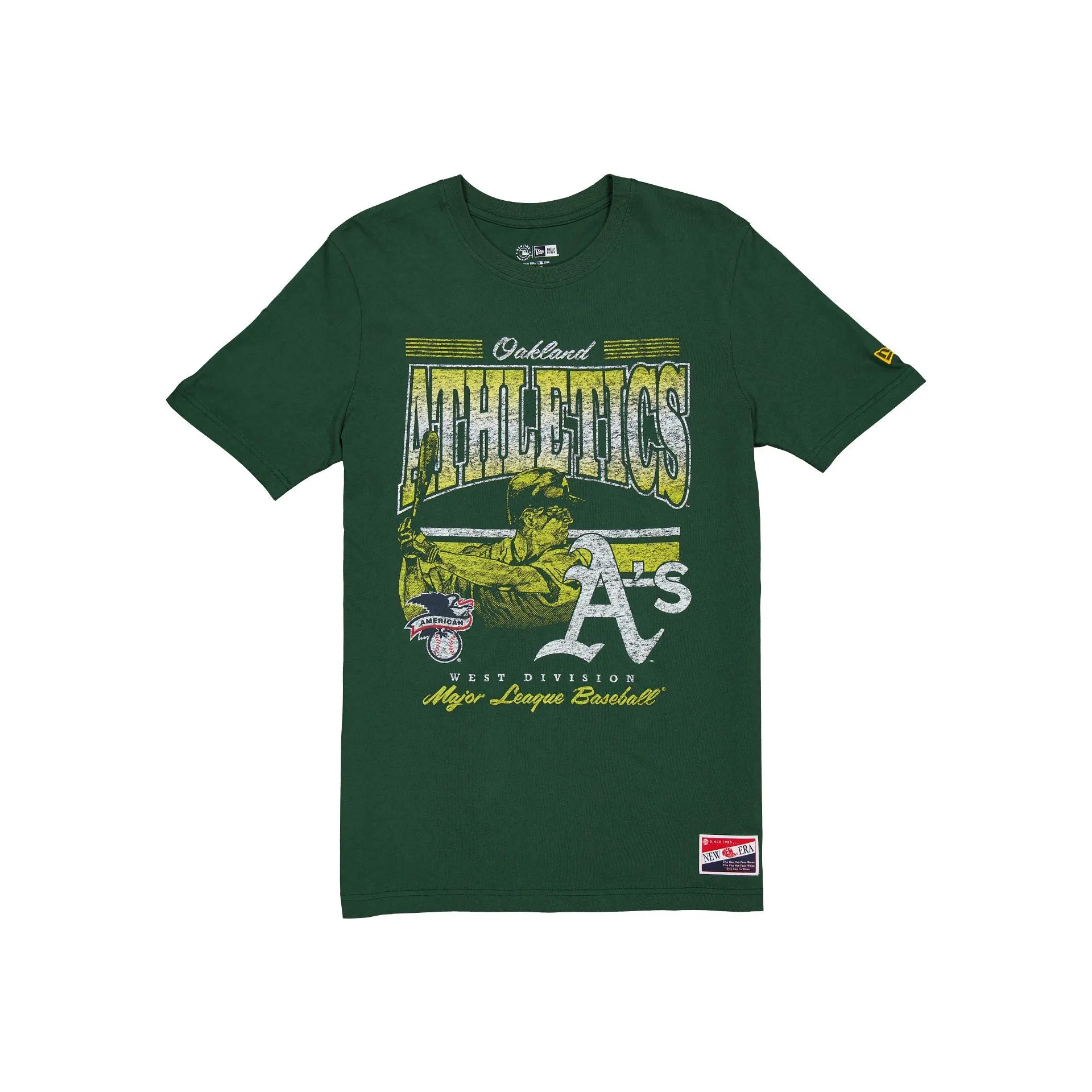 Athletics Throwback Distress T-Shirt sold by New Era