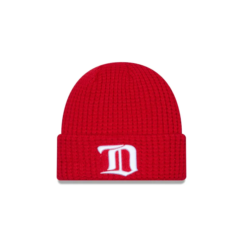 Detroit Red Wings Red Waffle Knit Beanie Hat sold by New Era