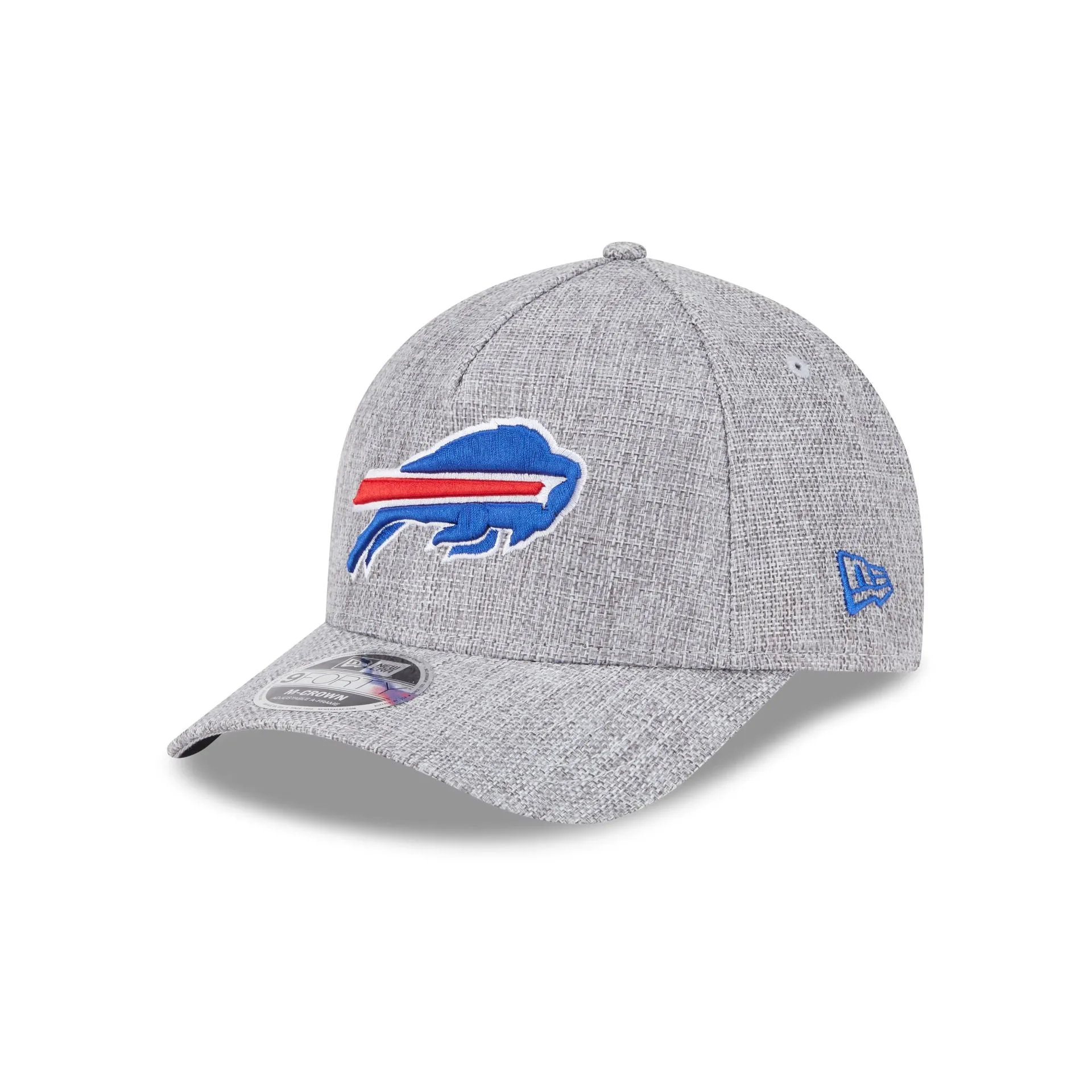 Buffalo Bills Cotton Weave Gray 9FORTY M-Crown A-Frame Snapback Hat sold by New Era