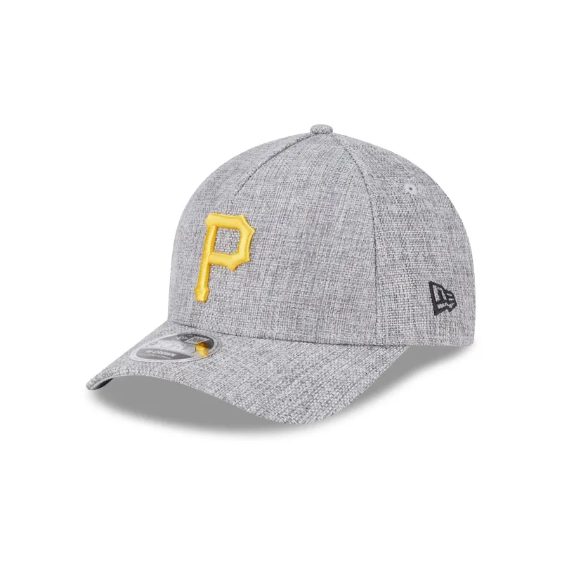 Pittsburgh Pirates Cotton Weave Gray 9FORTY M-Crown A-Frame Snapback Hat sold by New Era