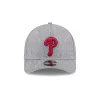 Philadelphia Phillies Cotton Weave Gray 9FORTY M-Crown A-Frame Snapback Hat sold by New Era