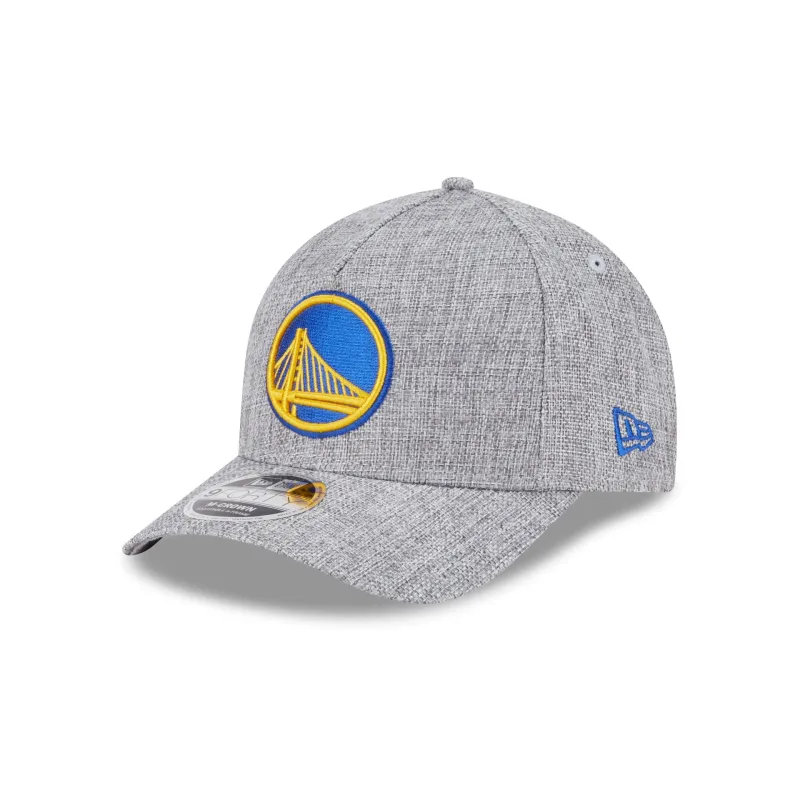 Golden State Warriors Cotton Weave Gray 9FORTY M-Crown A-Frame Snapback Hat sold by New Era