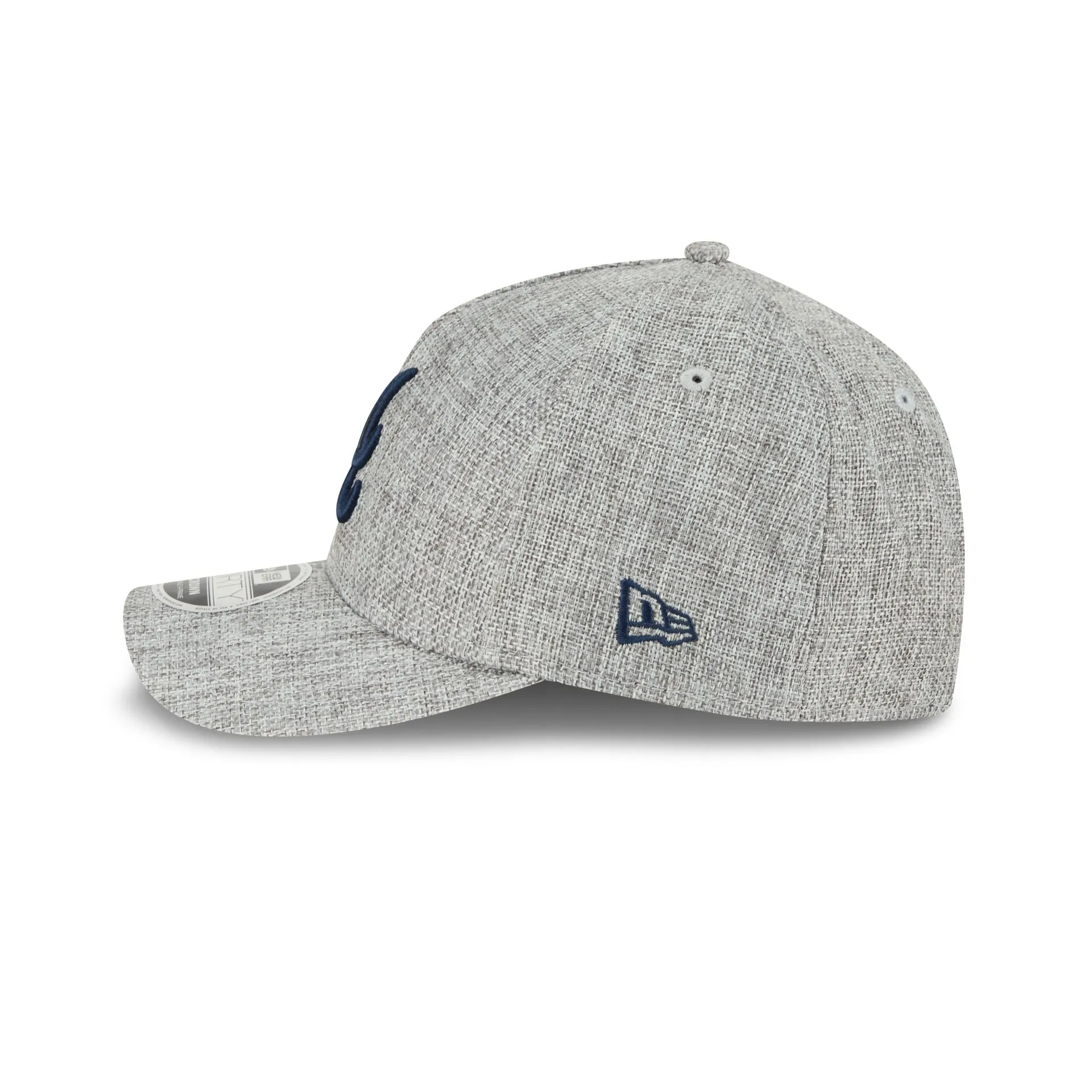 Atlanta Braves Cotton Weave Gray 9FORTY M-Crown A-Frame Snapback Hat sold by New Era product image thumbnail 4
