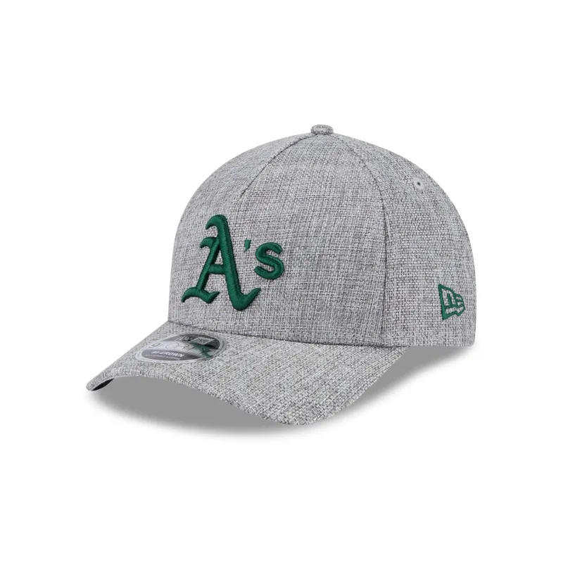 Athletics Cotton Weave Gray 9FORTY M-Crown A-Frame Snapback Hat sold by New Era