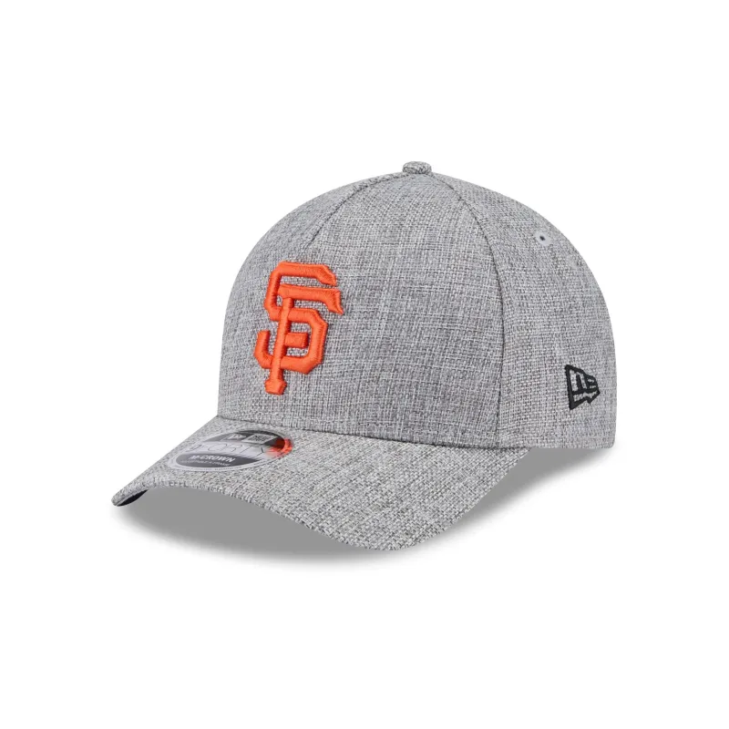 San Francisco Giants Cotton Weave Gray 9FORTY M-Crown A-Frame Snapback Hat sold by New Era