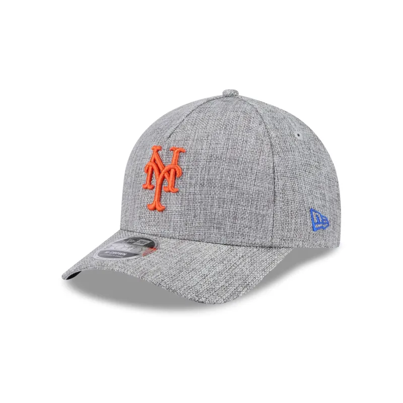 New York Mets Cotton Weave Gray 9FORTY M-Crown A-Frame Snapback Hat sold by New Era