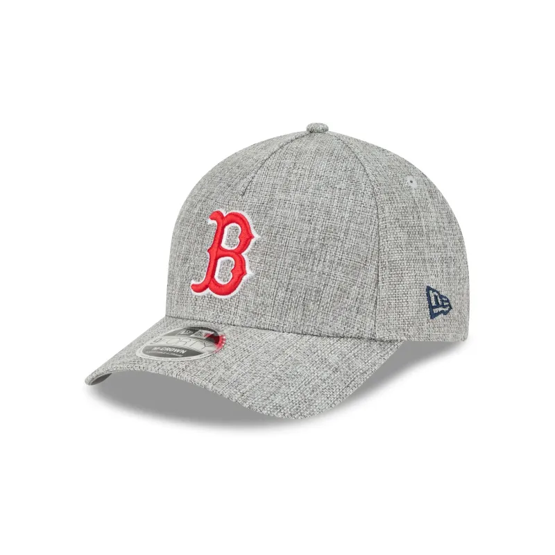 Boston Red Sox Cotton Weave Gray 9FORTY M-Crown A-Frame Snapback Hat sold by New Era