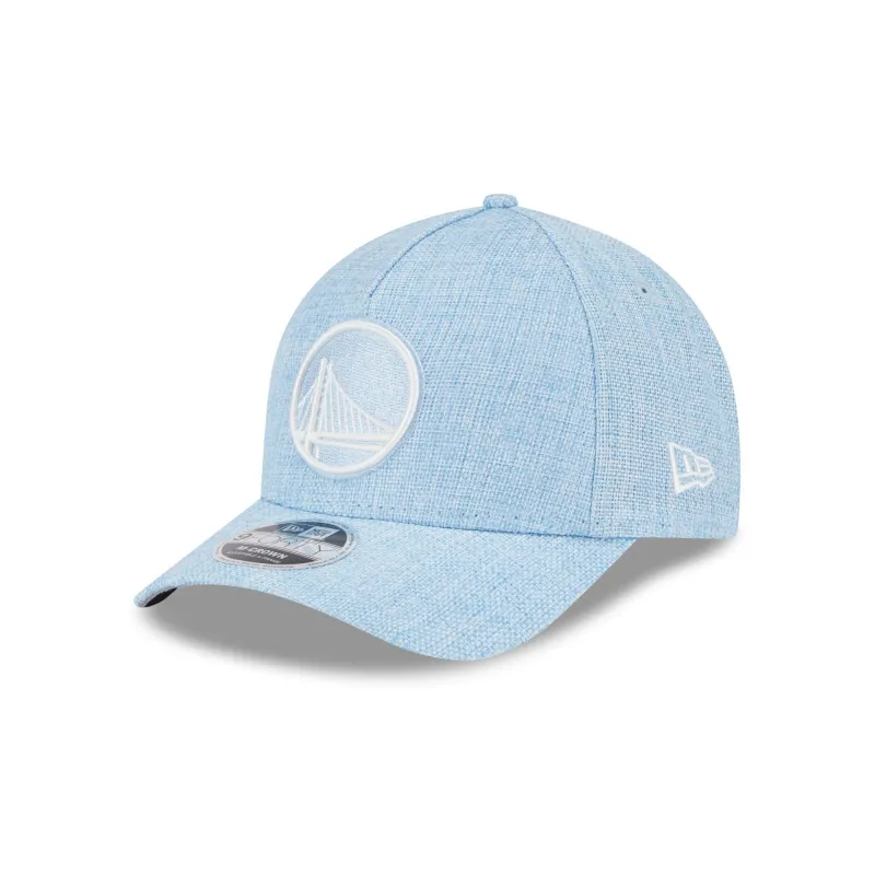 Golden State Warriors Cotton Weaver Blue 9FORTY M-Crown A-Frame Snapback Hat sold by New Era