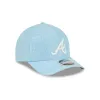 Atlanta Braves Cotton Weaver Blue 9FORTY M-Crown A-Frame Snapback Hat sold by New Era