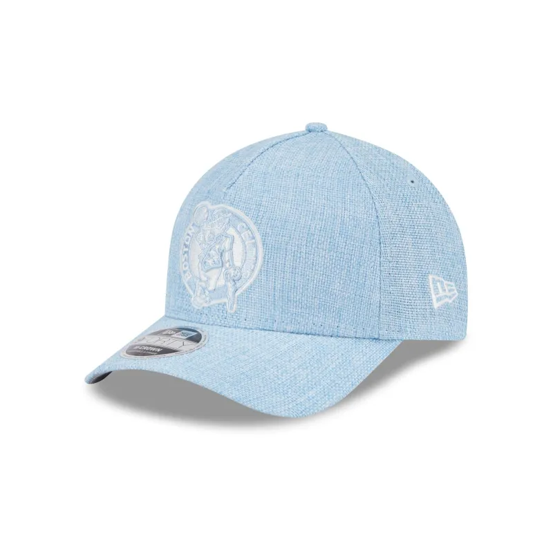 Boston Celtics Cotton Weaver Blue 9FORTY M-Crown A-Frame Snapback Hat sold by New Era