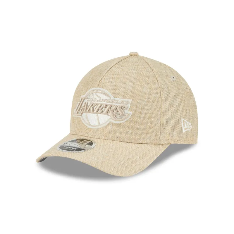 Los Angeles Lakers Cotton Weave Stone 9FORTY M-Crown A-Frame Snapback Hat sold by New Era