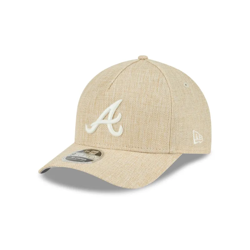 Atlanta Braves Cotton Weave Stone 9FORTY M-Crown A-Frame Snapback Hat sold by New Era