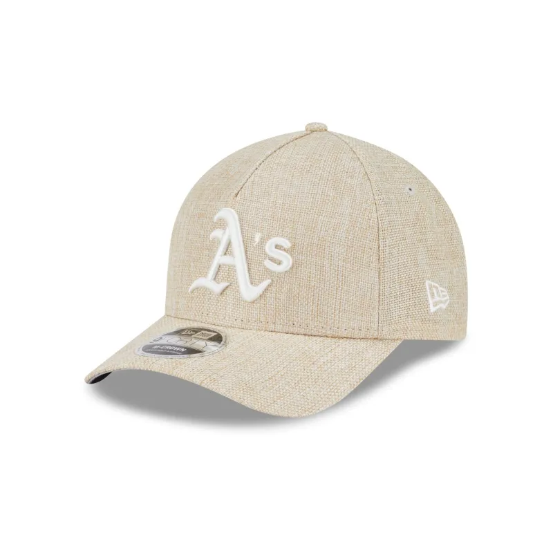 Athletics Cotton Weave Stone 9FORTY M-Crown A-Frame Snapback Hat sold by New Era