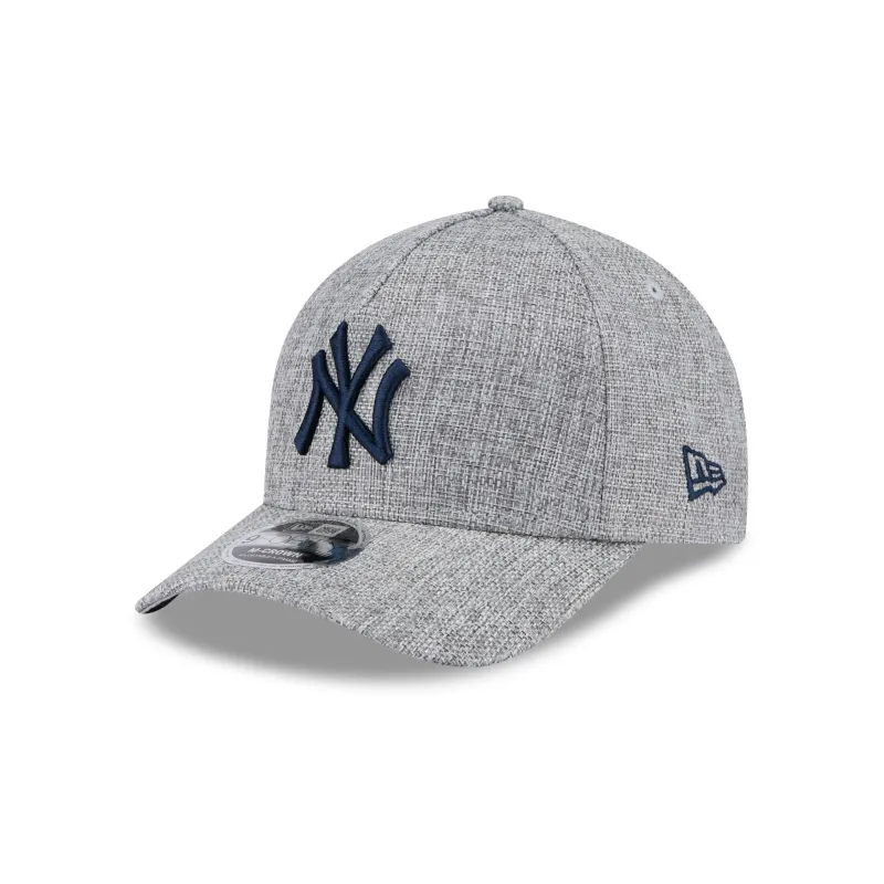 New York Yankees Cotton Weave Gray 9FORTY M-Crown A-Frame Snapback Hat sold by New Era